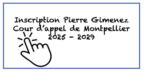 Attestation d'inscription près de la Cour d'Appel de Montpellier