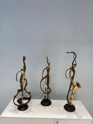 Entrelacs bronze recyclé  fusions flamme