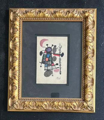 Figure et croissant de lune - Joan Miró